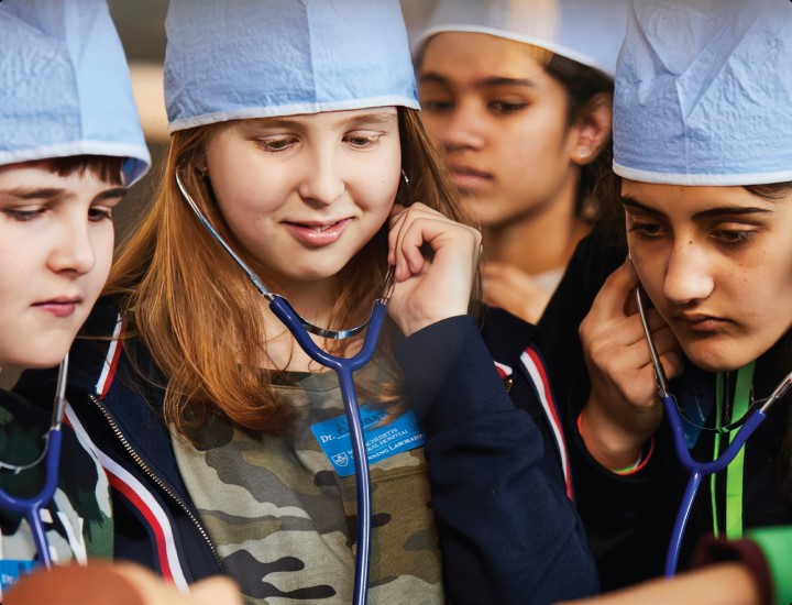 kids with doctor equipment