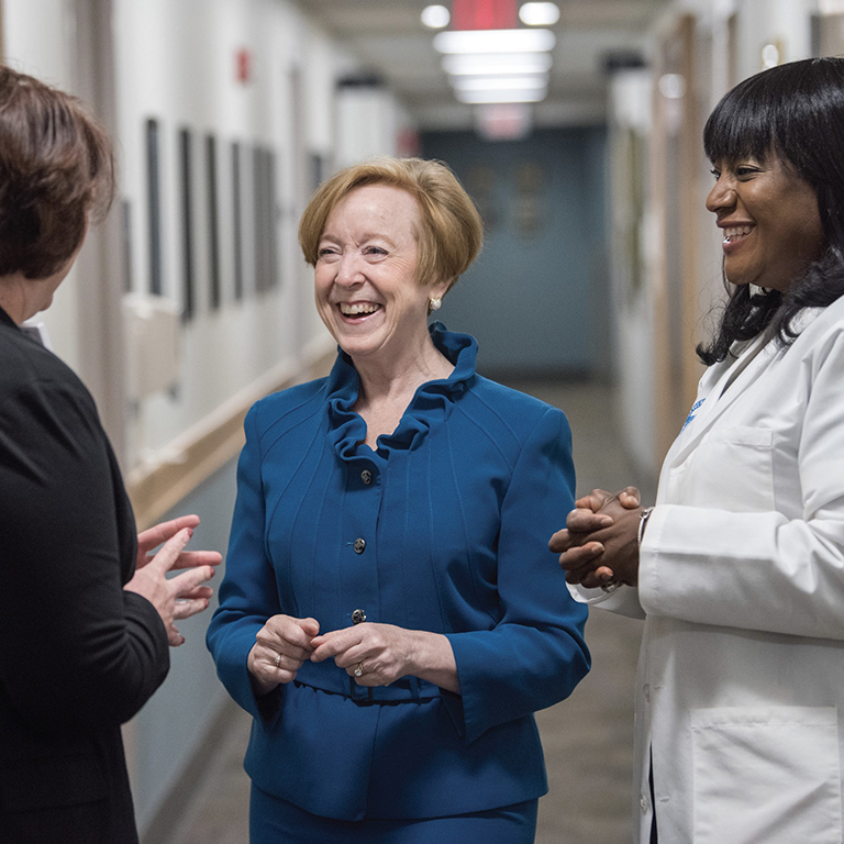 talking in the hallway