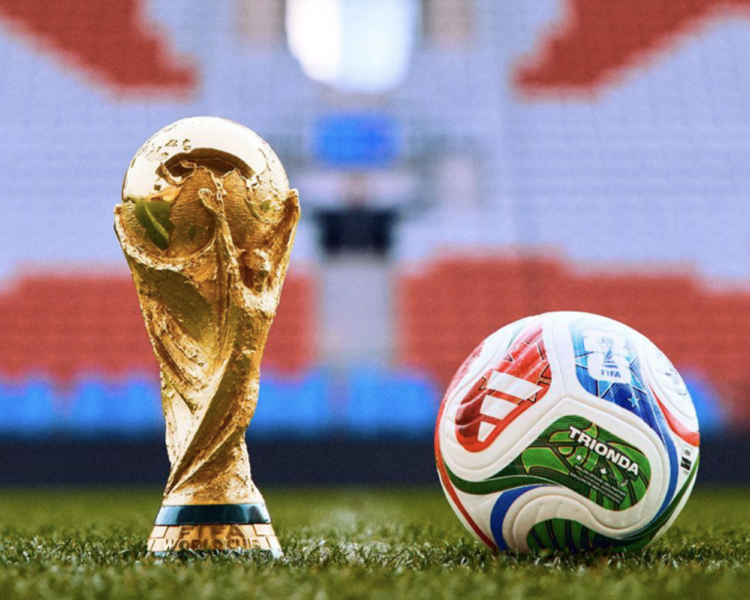 world cup trophy and soccer ball image